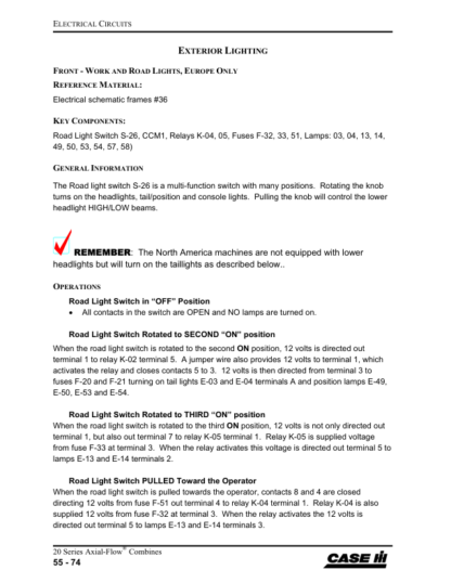 CASE 20 Series Axial Flow Combine Service Training Manual - Image 12
