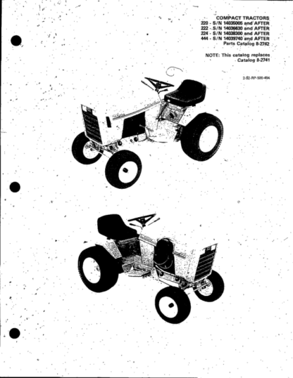 CASE 220 222 224 444 Garden Tractors Service-Manual - Image 2