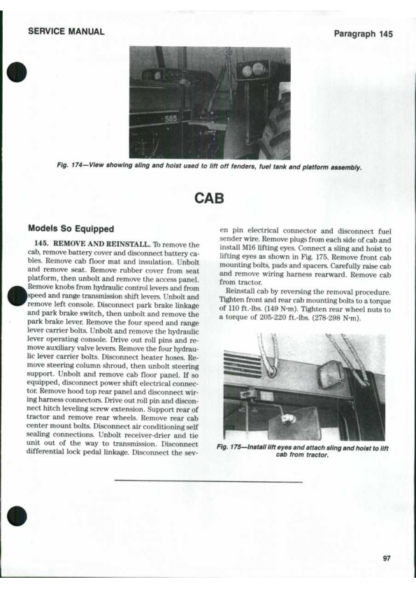 CASE 385 485 585 685 885 Tractors Shop Service Manual - Image 11