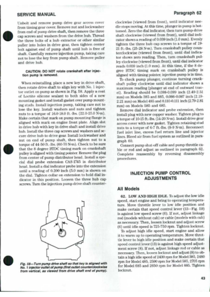 CASE 385 485 585 685 885 Tractors Shop Service Manual - Image 8