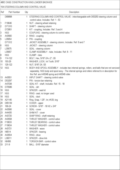 CASE 480C Construction King Backhoe Parts Catalog Manual - Image 9