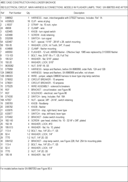 CASE 480C Construction King Backhoe Parts Catalog Manual - Image 13
