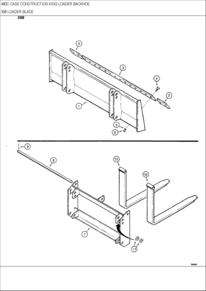 CASE 480C Construction King Backhoe Parts Catalog Manual - Image 12