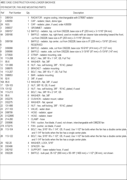CASE 480C Construction King Backhoe Parts Catalog Manual - Image 7