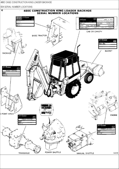 CASE 480C Construction King Backhoe Parts Catalog Manual - Image 5