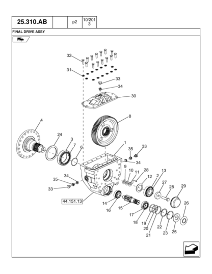 CASE 5130 6130 7130 Combine Common Cab Parts Catalog - Image 10