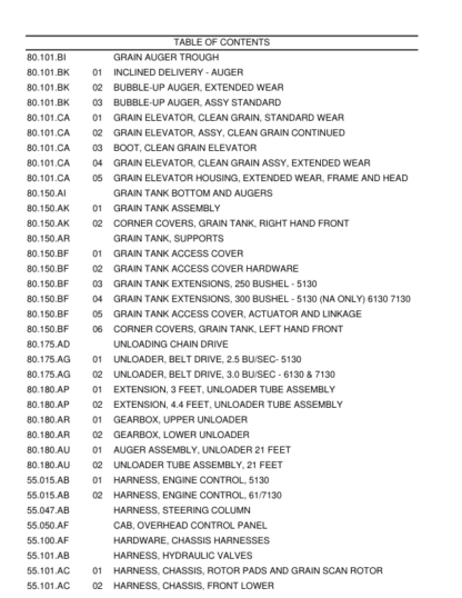 CASE 5130 6130 7130 Combine Common Cab Parts Catalog - Image 4