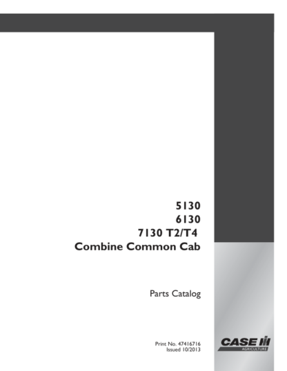 CASE 5130 6130 7130 Combine Common Cab Parts Catalog - Image 2
