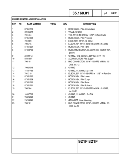 CASE 821F 921F Wheel Loader Tier IV Parts Catalog - Image 10