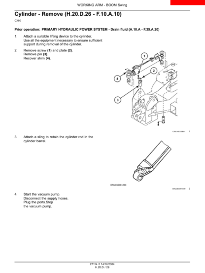 CASE CX75SR CX80 Excavator Repair Manual - Image 11