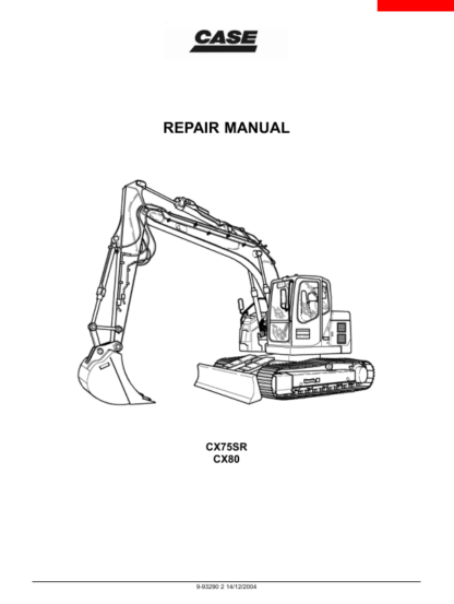 CASE CX75SR CX80 Excavator Repair Manual - Image 2