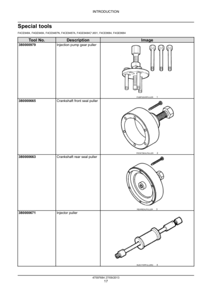 CASE F4CE F4DE F4HE F4GE Tier 3 Engine Service Manual - Image 12