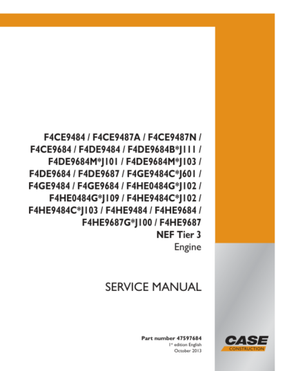 CASE F4CE F4DE F4HE F4GE Tier 3 Engine Service Manual - Image 2