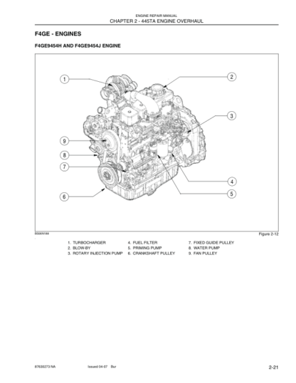 CASE F4GE9454H F4GE9454J F4GE9484D F4HE9484A Engine Repair Manual - Image 9