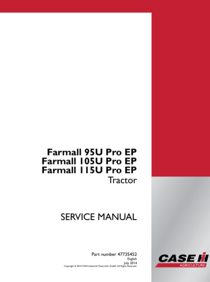 CASE Farmall 95U 105U 115U Pro EP Tractor Service Manual - Image 2