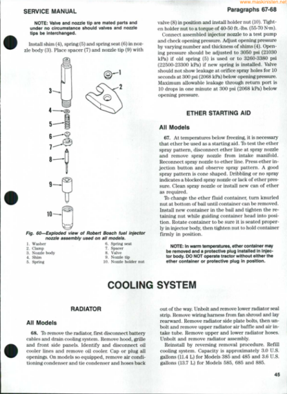 CASE IH 385 485 585 685 885 Tractor Shop Manual - Image 11