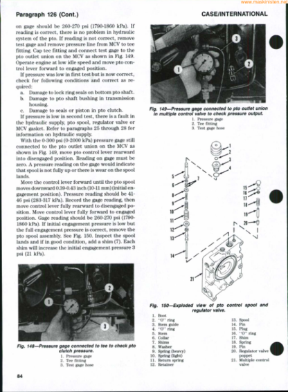 CASE IH 385 485 585 685 885 Tractor Shop Manual - Image 14