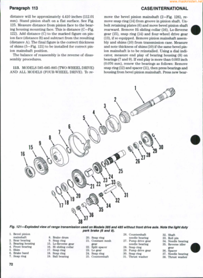 CASE IH 385 485 585 685 885 Tractor Shop Manual - Image 13