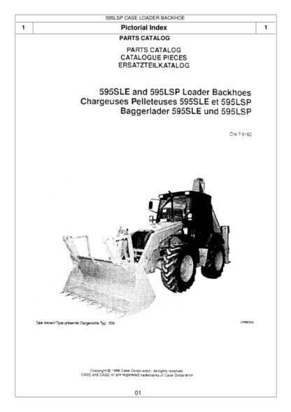 CASE IH 595 SLE 595 SLP Backhoe Loader Parts Catalog - Image 9