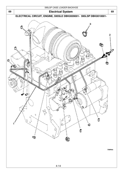 CASE IH 595 SLE 595 SLP Backhoe Loader Parts Catalog - Image 11