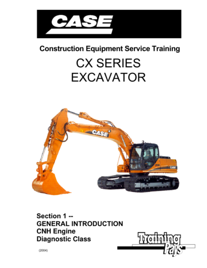 CASE IH CX130-240 Excavator Service Training Manual - Image 2