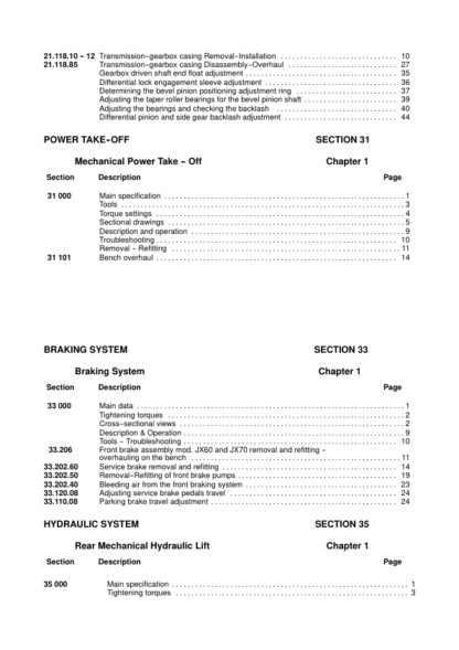 CASE IH JX60 JX70 JX80 JX90 JX95 Tractor Service Manual - Image 7