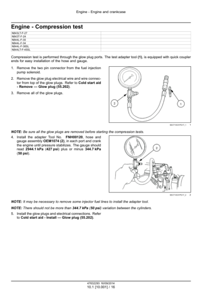CASE N4LDI N844L N844LT Series Engine Service Manual - Image 10