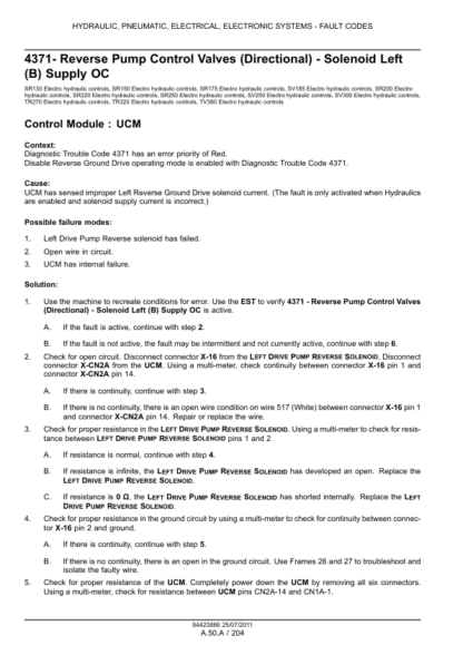 CASE SR130 SR150 SR175 SR200 SR220 SR250 SV185 SV250 SV300 TR270 TR320 TV380 Skid Steer Loader Service Manual - Image 10