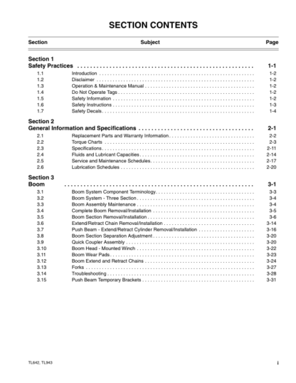 CAT TL642 TL943 Telehandler Service Manual - Image 3