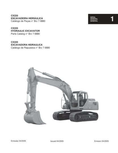 Case CX220 Hydraulic Excavator Parts Catalog - Image 2