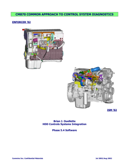 Cummins CM870 Common Approach To Control System Diagnostics v6 - Image 2