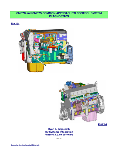 Cummins CM870 and CM875 Common Approach To Control System Diagnostics v7 - Image 2