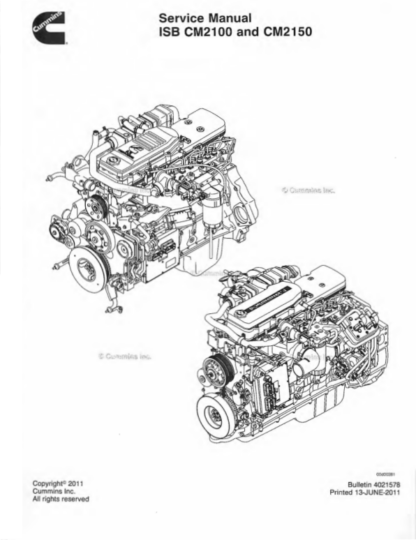 Cummins ISBCM2100 CM2150 Engine Service Manual - Image 3
