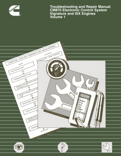 Cummins ISX Engine CM870 Electronic Control System Repair Manual Vol 1 - Image 2