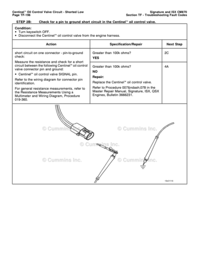 Cummins ISX Engine CM870 Electronic Control System Repair Manual Vol 1 - Image 7