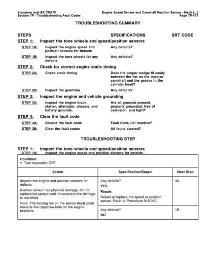 Cummins ISX Engine CM870 Electronic Control System Repair Manual Vol 2 - Image 8