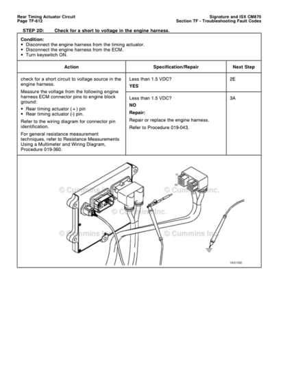 Cummins ISX Engine CM870 Electronic Control System Repair Manual Vol 2 - Image 10