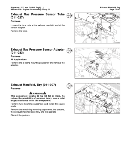 Cummins ISX QSX15 Engine Service Manual Volume 1 2007 - Image 8