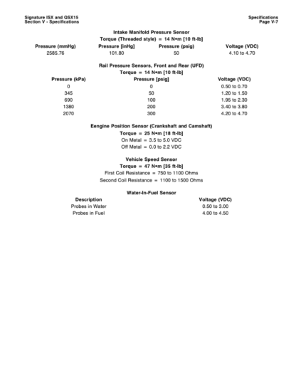 Cummins ISX QSX15 Engine Troubleshooting Repair Manual Electronic Costrol System Vol 1 2007 - Image 13