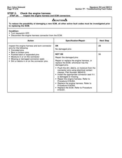 Cummins ISX QSX15 Engine Troubleshooting Repair Manual Electronic Costrol System Vol 1 2007 - Image 9