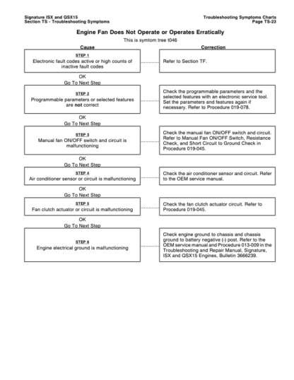 Cummins ISX QSX15 Engine Troubleshooting Repair Manual Electronic Costrol System Vol 1 2007 - Image 10