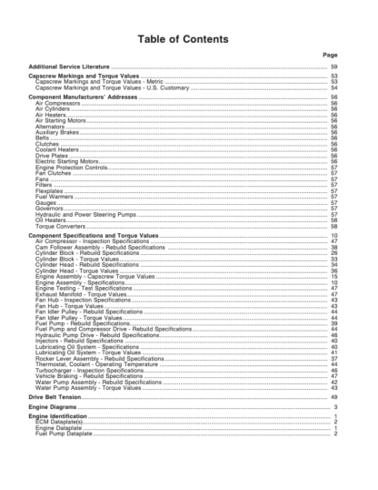 Cummins L10 Series Engine Specification Manual - Image 3