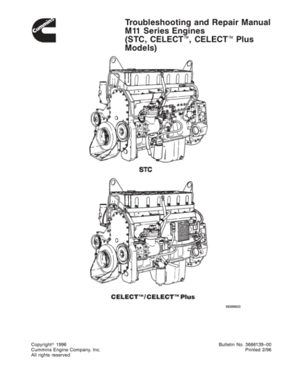Cummins M11 Series Engine Troubleshooting Repair Manual - Image 2