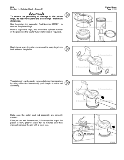 Cummins N14 Base Engine STC Celect Plus Repair Manual Vol 1 - Image 10
