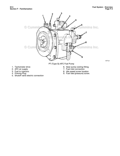 Cummins N14 Base Engine STC Celect Plus Repair Manual Vol 1 - Image 11