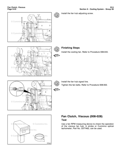 Cummins N14 Base Engine STC Celect Plus Repair Manual Vol 2 - Image 8