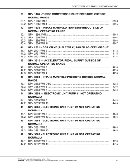 Detroit DDEC IV MBE4000 Troubleshooting Guide - Image 4