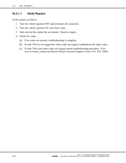 Detroit DDEC IV MBE4000 Troubleshooting Guide - Image 12