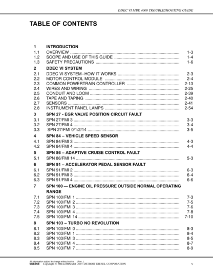 Detroit DDEC IV MBE4000 Troubleshooting Guide - Image 6