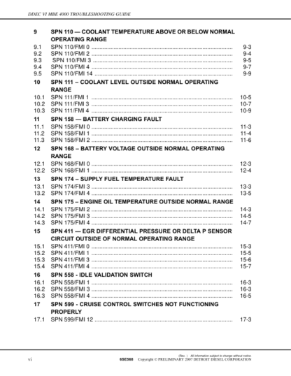 Detroit DDEC IV MBE4000 Troubleshooting Guide - Image 7